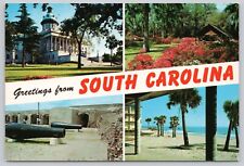 Greetings from South Carolina Multiview 4x6 Postcard, fort sumter, myrtle beach picture