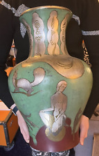 Large Antique Metal WMF IKORA - RUDOLF RIEGER Bauhaus Art Deco Vase Germany picture