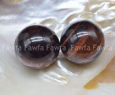 Natural 30mm Red Tiger's Eye Gemstone Charm Sphere Ball Collectible Crafts picture