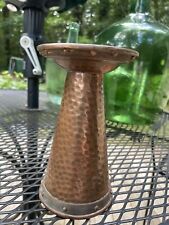 Vtg? Hammered Copper Candle Holder Vase Gothic Medieval Arts & Crafts Mission picture