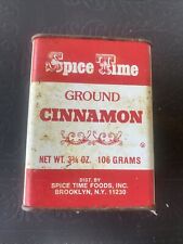 Vintage Spice Time Ground Cinnamon 3 3/4 oz Tin picture