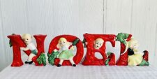 Vintage Tilso Japan Christmas NOEL Letters Candle Holders  picture