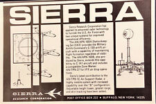 1977 Sierra Research Corp Advanced Radar Print Ad Air Force Buffalo NY picture