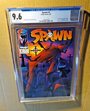 Spawn #2 CGC 9.6 Graded  1992 Violator 1st app 3rd Image i logo Spawn Pin-Up picture