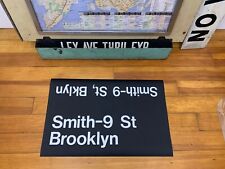 1988 NYC SUBWAY ROLL SIGN SMITH 9 STREET CULVER GOWANUS CANAL VINTAGE BROOKLYN picture