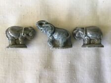 Red Rose Tea Wade Whimsies Figurines Three Elephants Gray and Blue picture