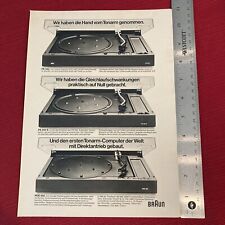Braun PDS 550 Tonarm-Computer 1977 German Print Ad - Great To Frame picture