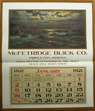 Princeton, IN 1921 Advertising Calendar/20x23 Poster: Buick Car Dealer - Indiana picture