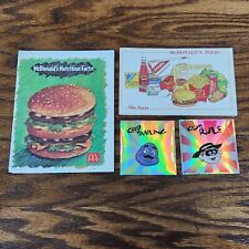 Vintage McDonald's Food The Facts Nutrition Guide List & Stickers 1999 1994 1986 picture