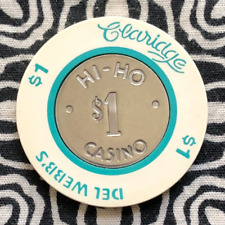 Claridge Hi-Ho, Dell Webb's $1 Atlantic City, New Jersey Poker Casino Chip picture