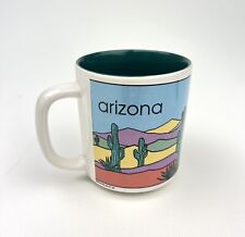 Vintage Arizona Maack Coffee Mug Cactus desert  two tone 10 oz pastels retro picture