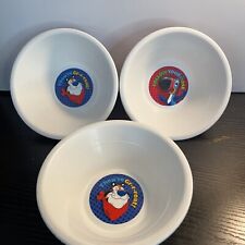 3 Kelloggs Cereal Bowls 1 Froot Loops & 2 Frosted Flakes Plastic BPA Free 2017 picture