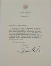 President Jimmy Carter 2003 Signed Letter Rochester College picture