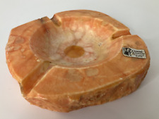 Vintage Genuine Alabaster Ashtray Hand Carved in Spain picture