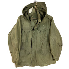 Vintage Us Military M-1943 Hooded Jacket Size 34 Green 40s picture