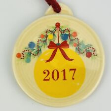 FiestaWare Ornament Yellow 2017 Merry Christmas Tree, Daffodil Bulb, Retired New picture