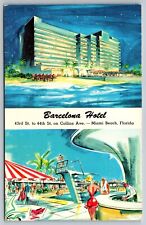 Barcelona Hotel Miami Beach Florida chrome Postcard picture