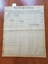 1921 NOV 17  NEW YORK TIMES NEWSPAPER - AMERICA READY FOR NAVAL CUT - NT 8001 picture