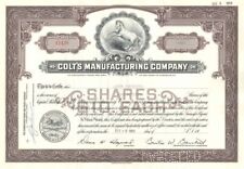 Colt's Manufacturing Co. - dated 1950's Connecticut Gun Stock Certificate - Famo picture