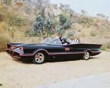 Batman 8x10 inch real photo On Batmobile Full Length picture
