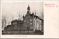 Bourbannais, Illinois Postcard ST. VIATEUR'S COLLEGE Main Building View c1900s picture