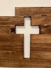 Rustic Farmhouse Christian Wood Cross Wall Hanging/Home Decor/Jesus/God/Love picture