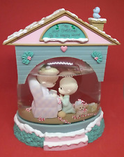 Enesco Precious Moments May Your Christmas Be a Happy Home Water Globe Dome 1992 picture