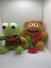 Vintage 1987 Fozzie Bear Kermit Muppets Plush with Scarf Muppet Babies Christmas picture