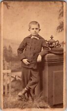 Good Looking Lad in Suit and Hat, c1870, Adv. on Back, CDV Photo, #2167 picture