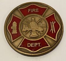 Firefighters Prayer Challenge Coin  1 3/4 in Diam picture
