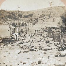 MONT PELEE VOLCANIC ERUPTION 1902 - MARTINIQUE ISLAND -MAN DIGGING THROUGH ASHES picture
