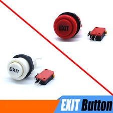 HAPP Style Arcade Game EXIT Push Button Pattern American Microswitch JAMMA MAME picture