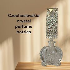  Czechoslovakia Vtg Art Deco Crystal Perfume Bottle  picture