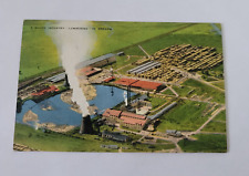 Vintage Linen Postcard Medford Oregon Medford Corp Lumber Mill Aerial View picture
