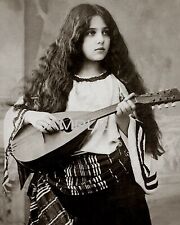 1920s Gypsy Girl With Mandolin PHOTO picture