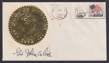 John A. Love (1916-2002), 36th Colorado Governor, signed 1965 cover State Seal picture