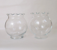 Pair of Vintage Folded Glass Side Table Vases picture