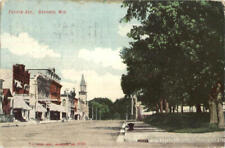 1908 Baraboo,WI Fourth Ave Kropp Sauk County Wisconsin Antique Postcard 1c stamp picture