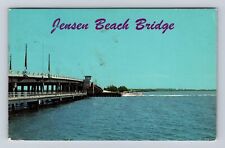 Jensen Beach FL- Florida, New Indian River Bridge, Vintage c1970 Postcard picture