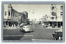 c1950's Coffee Shop Walgreen 10th and J Streets Modesto California CA Postcard picture