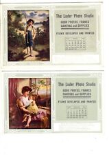 (2) Advertising Postcards Luder Photo Studio Washington IN June 1915 &March 1916 picture