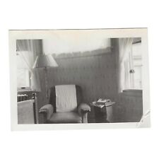 Vintage Snapshot Photo Empty Chair Living Room Interior Winter 1940 Abstract picture