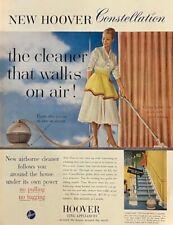 Rare 1950's Vintage Original Hoover Vacuum Woman Cleaning Carpet Advertisement picture