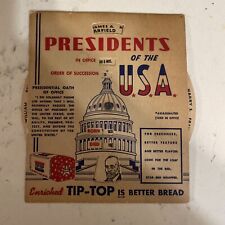 1940's Presidents of the USA Tip-Top Bread Give-Away Washington to Truman picture