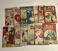 Lot of 14 - VINTAGE Children's PLAY MATE magazines 40- 50s - POOR CONDITION picture