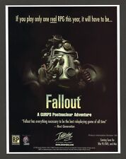 Fallout 1 PC Game 1997 Big Box Full Page Promo Ad Wall Art Print Poster - Glossy picture