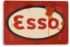 Esso Gas Oil Sign, Gas Station, Garage, Auto Shop, Retro, Rustic Tin Sign A062 picture