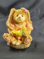 Cute Resin K’s Collection Easter Rabbit In Dress Light Pastel Duck & Eggs Rare picture