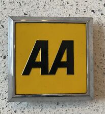 Vintage AA Metal Car Grill Badge Square picture