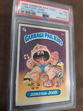 PSA 4 VG-EX 1985 Garbage Pail Kids OS1 JUNKFOOD JOHN 2a ** GLOSSY STICKER CARD picture